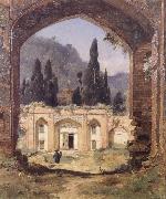 Jean-Paul Laurens Ruins of the Palace of Asraf oil painting reproduction